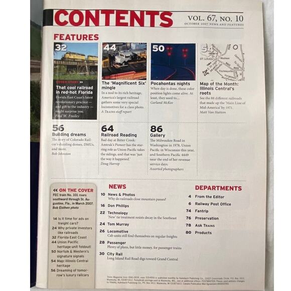 Lot 4 Trains Sept Oct Nov Dec 2007 Magazine Special Holiday Issue Railroad - Picture 6 of 11